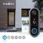 Nedis SmartLife Video Doorbell | Battery Powered | Full HD 1080p | Cloud Storage (optional) / microSD (not included) | IP54 | With motion sensor | Night vision | Grey