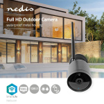 Nedis SmartLife Outdoor Camera | Full HD 1080p | IP65 | Cloud Storage (optional) / microSD (not included) | 12 V DC | With motion sensor | Night vision | Black Nedis SmartLife Outdoor Camera | Full HD 1080p | IP65 | Cloud Storage (optional) / microSD (not included) | 12 V DC | With motion sensor | Night vision | Black