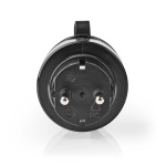 Nedis SmartLife Smart Plug | Wi-Fi | IP44 | 3680 W | Plug with earth contact / Type F (CEE 7/7) | -5 - 40 °C | Android™ / IOS | Black | 1 pcs
