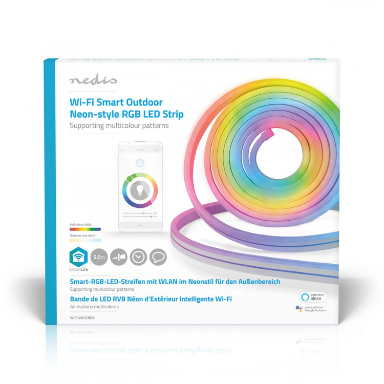Nedis SmartLife LED Strip | Multi Colour | 5.00 m | IP65 | 2700 K | 480 lm | Android™ / IOS