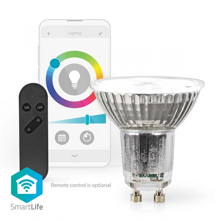 Nedis SmartLife Full Colour LED Bulb | Wi-Fi | GU10 | 345 lm | 4.9 W | RGB / Warm to Cool White | 2700 - 6500 K | Android™ / IOS | PAR16 Nedis SmartLife Full Colour LED Bulb | Wi-Fi | GU10 | 345 lm | 4.9 W | RGB / Warm to Cool White | 2700 - 6500 K | Android™ / IOS | PAR16