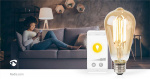 Nedis SmartLife LED Filament Bulb | Wi-Fi | E27 | 806 lm | 7 W | Warm White | 1800 - 3000 K | Glass | Android™ / IOS | ST64 | 1 pcs