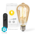 Nedis SmartLife LED Filament Bulb | Wi-Fi | E27 | 806 lm | 7 W | Warm White | 1800 - 3000 K | Glass | Android™ / IOS | ST64 | 1 pcs