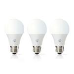 Nedis SmartLife LED Bulb | Wi-Fi | E27 | 806 lm | 9 W | Warm to Cool White | 2700 - 6500 K | Android™ / IOS | Bulb | 3 pcs