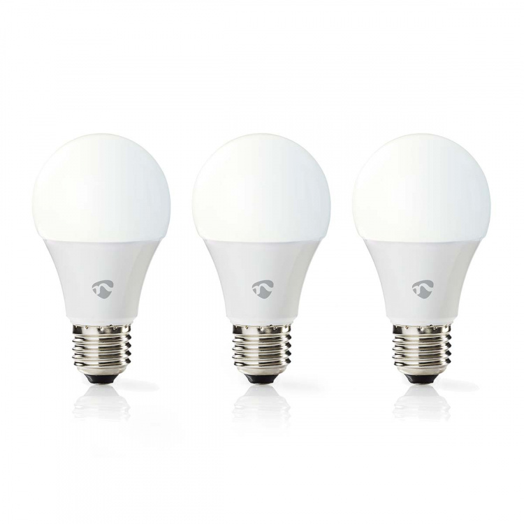 Nedis SmartLife LED Bulb | Wi-Fi | E27 | 806 lm | 9 W | Warm to Cool White | 2700 - 6500 K | Android™ / IOS | Bulb | 3 pcs