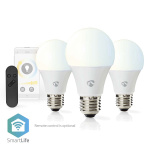 Nedis SmartLife LED Bulb | Wi-Fi | E27 | 806 lm | 9 W | Warm to Cool White | 2700 - 6500 K | Android™ / IOS | Bulb | 3 pcs