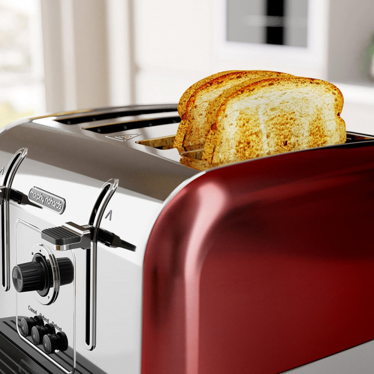 Morphy Richards Toaster Venture 4Slice Red