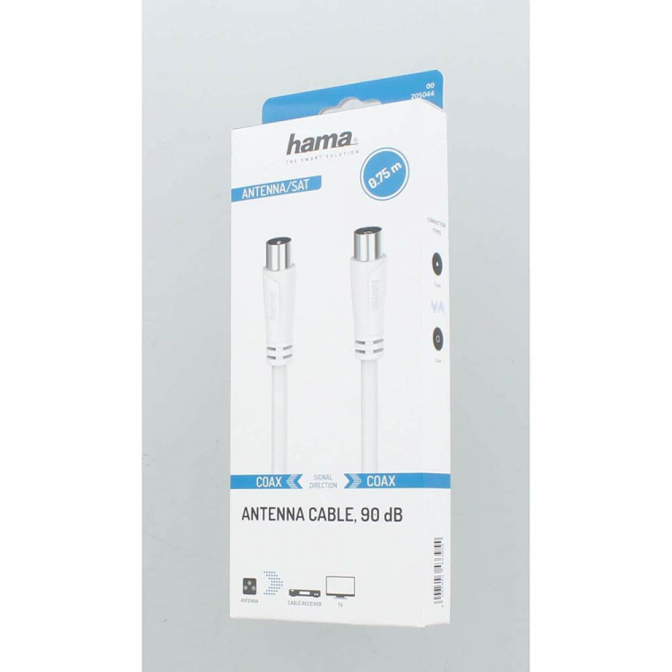 Hama Antenna Cable 90dB 0.75m White