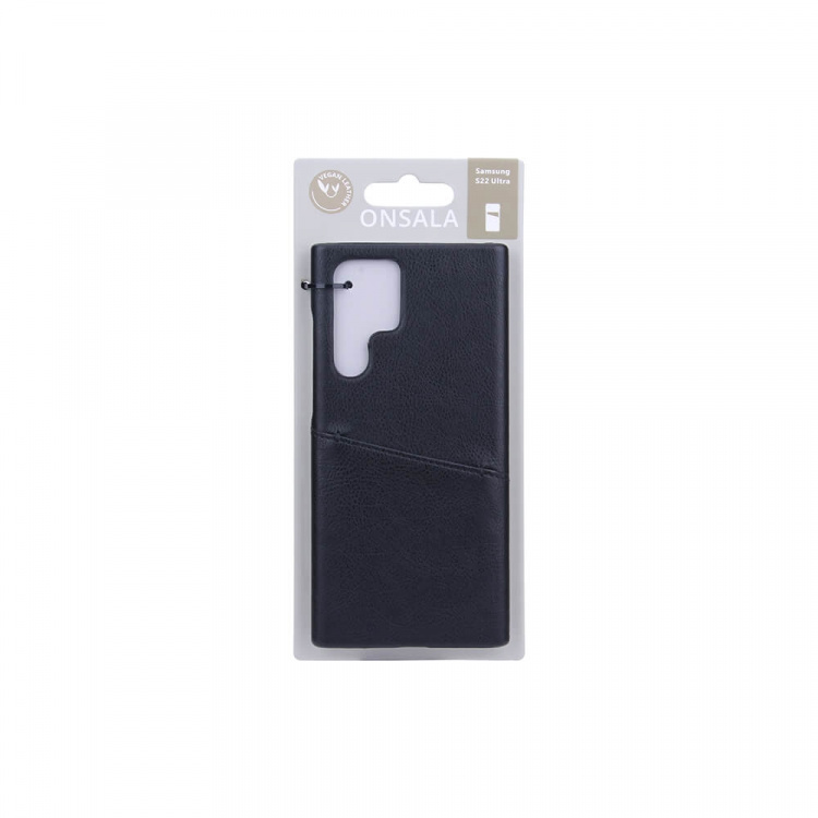 Onsala Mobilecover Black with Cardpocket Samsung S22 Ultra