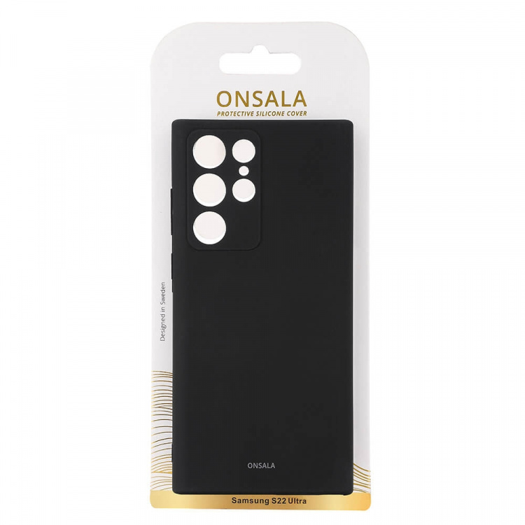 Onsala Phone Case Silicone Black - Samsung S22 Ultra Onsala Phone Case Silicone Black - Samsung S22 Ultra
