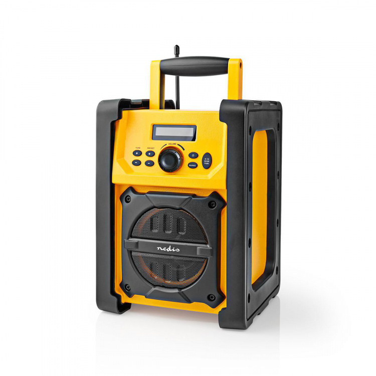 Nedis FM Radio | Jobsite Radio | FM | Battery Powered / Mains Powered | Digital | 15 W | Screen size: 2.2 