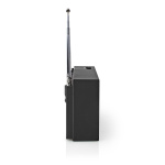 Nedis FM Radio | Portable Design | AM / FM | Battery Powered | Analogue | 1.5 W | Black White Screen | Headphone output | IP20 | Black Nedis FM Radio | Portable Design | AM / FM | Battery Powered | Analogue | 1.5 W | Black White Screen | Headphone output | IP20 | Black