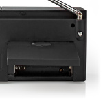 Nedis FM Radio | Portable Design | AM / FM | Battery Powered | Analogue | 1.5 W | Black White Screen | Headphone output | IP20 | Black Nedis FM Radio | Portable Design | AM / FM | Battery Powered | Analogue | 1.5 W | Black White Screen | Headphone output | IP20 | Black