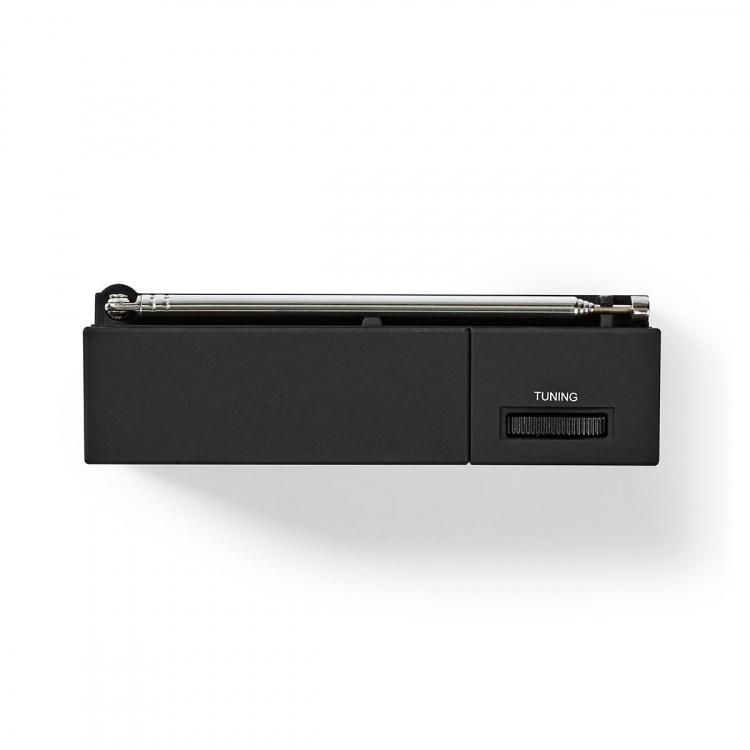 Nedis FM Radio | Portable Design | AM / FM | Battery Powered | Analogue | 1.5 W | Black White Screen | Headphone output | IP20 | Black Nedis FM Radio | Portable Design | AM / FM | Battery Powered | Analogue | 1.5 W | Black White Screen | Headphone output | IP20 | Black