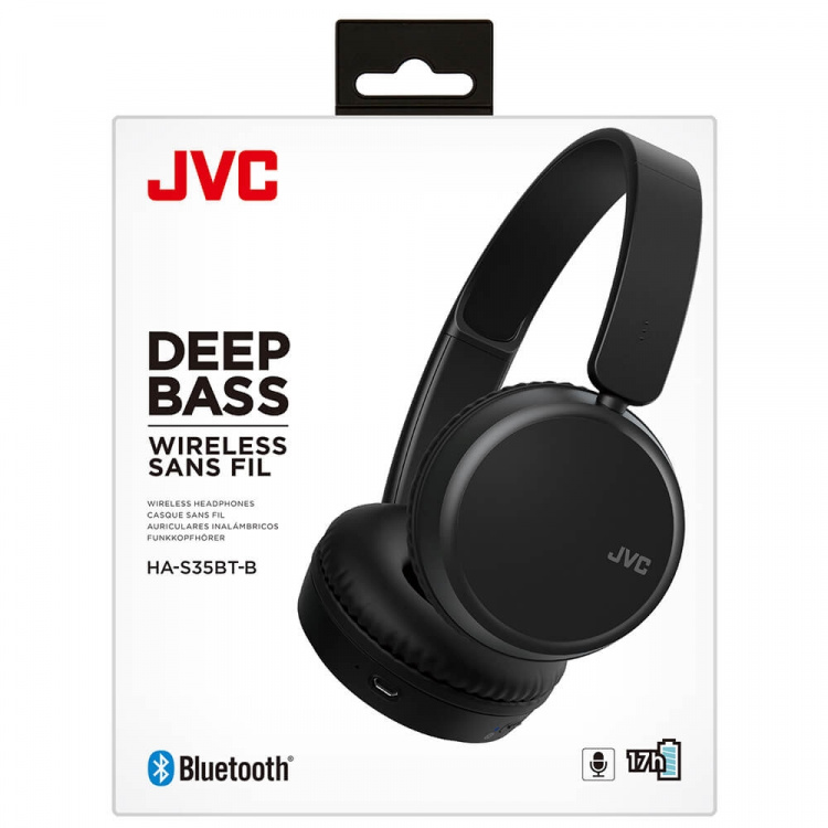 JVC Headphone On-Ear Wireless HA-S35BT Black JVC Headphone On-Ear Wireless HA-S35BT Black