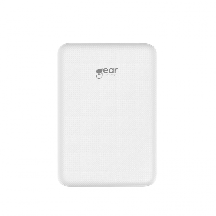 Gear Powerbank 5000mAh LiPolymer Ultracompact 2A 1xUSB-C 2xUSB-A 1xMicroUSB White