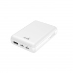 Gear Powerbank 10 000mAh LiPolymer Ultracompact 2.1A 1xUSB-C 2xUSB-A 1xMicroUSB White