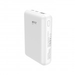 Gear Powerbank 10 000mAh LiPolymer Ultracompact 2.1A 1xUSB-C 2xUSB-A 1xMicroUSB White