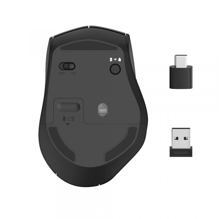 Hama Mouse Wireless Dual Mode USB-C/USB-A 6-button Black