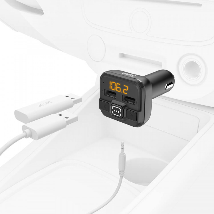 Hama FM-sändare AUX-IN och USB-IN Hama FM-sändare AUX-IN och USB-IN