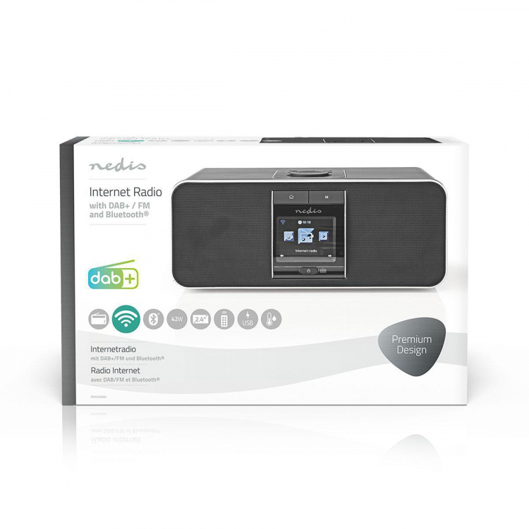 Nedis Internet Radio | Table Design | Bluetooth® / Wi-Fi | DAB+ / FM / Internet | 2.4 