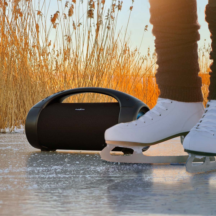 Nedis Bluetooth® Party Boombox | 360 min | 2.0 | 150 W | Media playback: AUX / USB | IPX5 | Linkable | Carrying handle | Party lights | Black