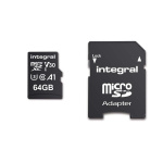 INTEGRAL 64 GB High Speed MicroSDHC/XC V30 - 100MB/s Read - 45MB/s Write