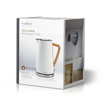 Nedis Electric Kettle | 1.7 l | Soft-Touch | White | Rotatable 360 degrees | Concealed heating element | Strix® controller | Boil-dry protection
