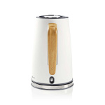Nedis Electric Kettle | 1.7 l | Soft-Touch | White | Rotatable 360 degrees | Concealed heating element | Strix® controller | Boil-dry protection