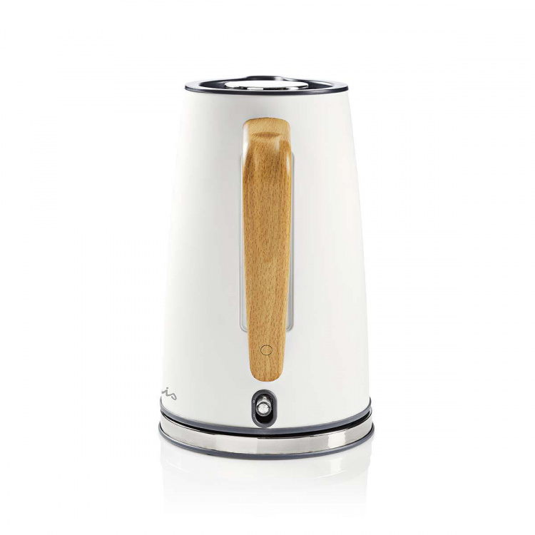 Nedis Electric Kettle | 1.7 l | Soft-Touch | White | Rotatable 360 degrees | Concealed heating element | Strix® controller | Boil-dry protection