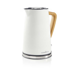 Nedis Electric Kettle | 1.7 l | Soft-Touch | White | Rotatable 360 degrees | Concealed heating element | Strix® controller | Boil-dry protection