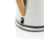 Nedis Electric Kettle | 1.7 l | Soft-Touch | White | Rotatable 360 degrees | Concealed heating element | Strix® controller | Boil-dry protection