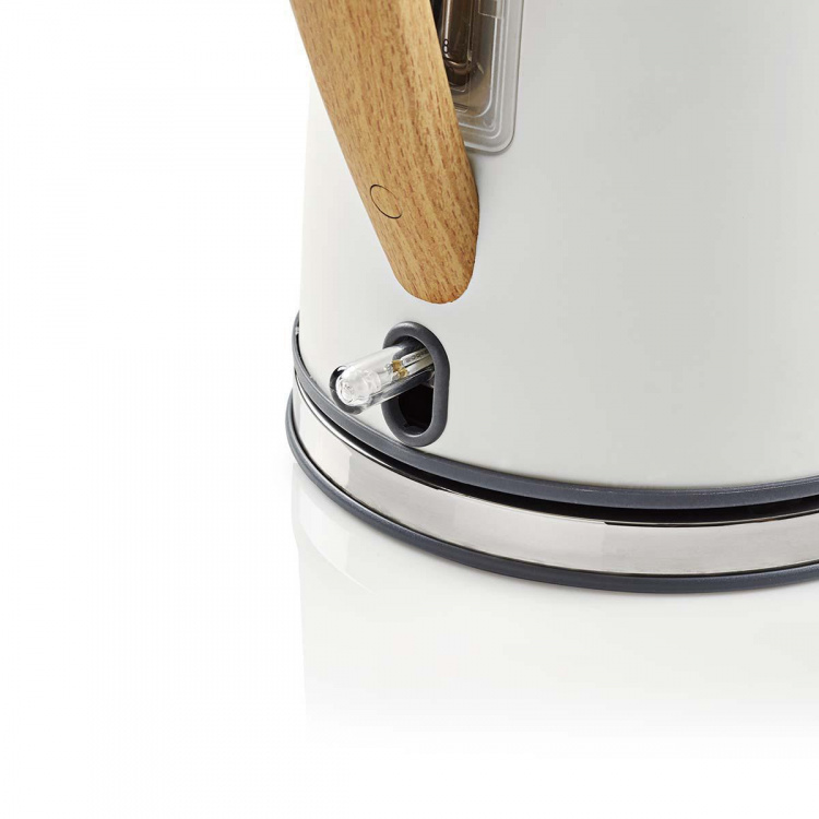 Nedis Electric Kettle | 1.7 l | Soft-Touch | White | Rotatable 360 degrees | Concealed heating element | Strix® controller | Boil-dry protection