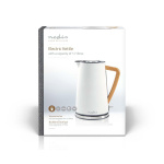 Nedis Electric Kettle | 1.7 l | Soft-Touch | White | Rotatable 360 degrees | Concealed heating element | Strix® controller | Boil-dry protection