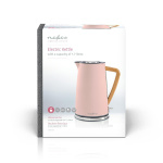 Nedis Electric Kettle | 1.7 l | Soft-Touch | Pink | Rotatable 360 degrees | Concealed heating element | Strix® controller | Boil-dry protection Nedis Electric Kettle | 1.7 l | Soft-Touch | Pink | Rotatable 360 degrees | Concealed heating element | Strix® controller | Boil-dry protection