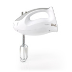 Nedis Hand Mixer | 200 W | 5-Speed Settings | Turbo feature | 2 Beaters / 2 Dough Hooks | Grey / White