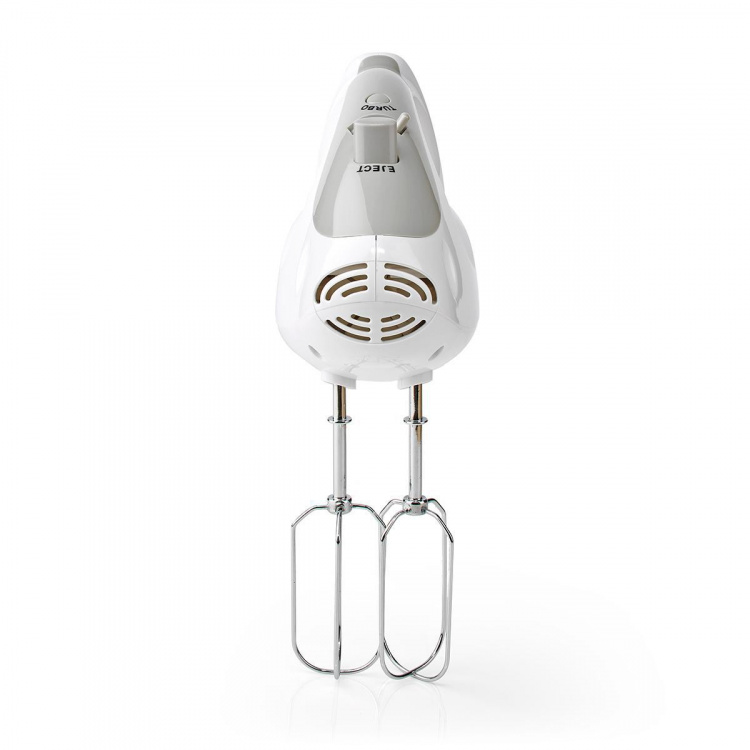 Nedis Hand Mixer | 200 W | 5-Speed Settings | Turbo feature | 2 Beaters / 2 Dough Hooks | Grey / White