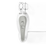 Nedis Hand Mixer | 200 W | 5-Speed Settings | Turbo feature | 2 Beaters / 2 Dough Hooks | Grey / White