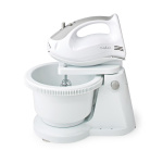 Nedis Hand Mixer | 200 W | 5-Speed Settings | Turbo feature | Turning Bowl / 2 Beaters / 2 Dough Hooks | Grey / White
