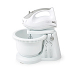 Nedis Hand Mixer | 200 W | 5-Speed Settings | Turbo feature | Turning Bowl / 2 Beaters / 2 Dough Hooks | Grey / White