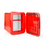 Nedis Portable Mini Fridge | 4 l | 12 V DC / 100 - 240 V AC | Red