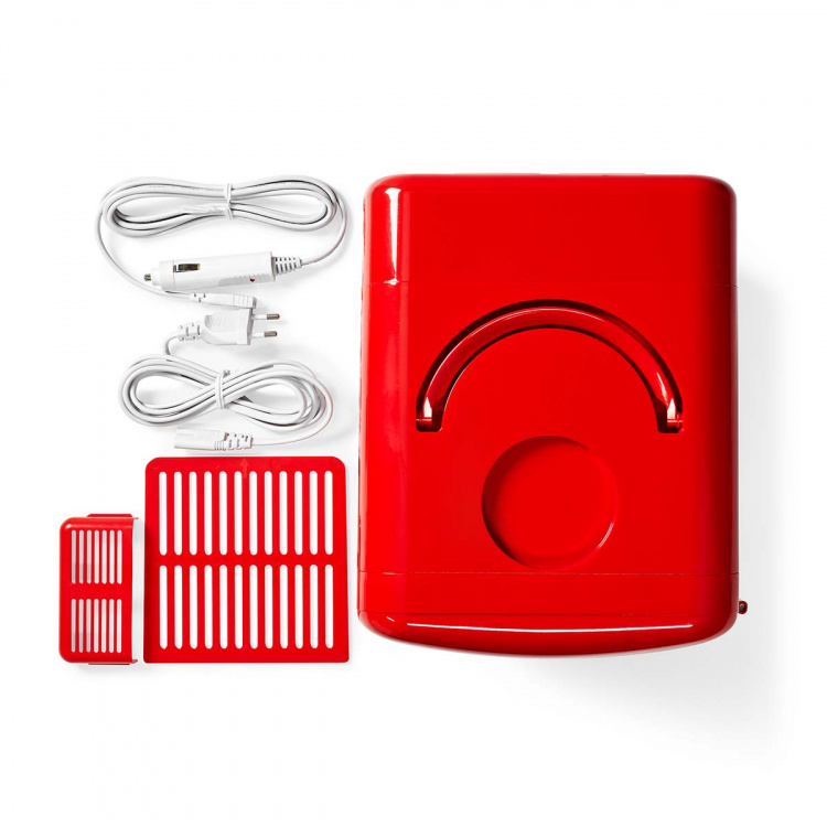 Nedis Portable Mini Fridge | 4 l | 12 V DC / 100 - 240 V AC | Red