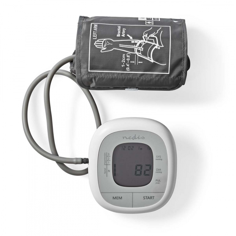 Nedis Blood Pressure Monitor | Arm | LCD | 22 - 42 cm | Memory slots: 60 | White