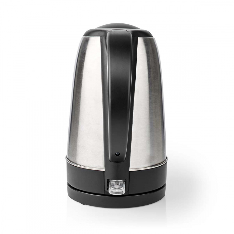 Nedis Electric Kettle | 1.7 l | Stainless Steel | Aluminium / Black | Rotatable 360 degrees | Concealed heating element | Strix® controller | Boil-dry protection