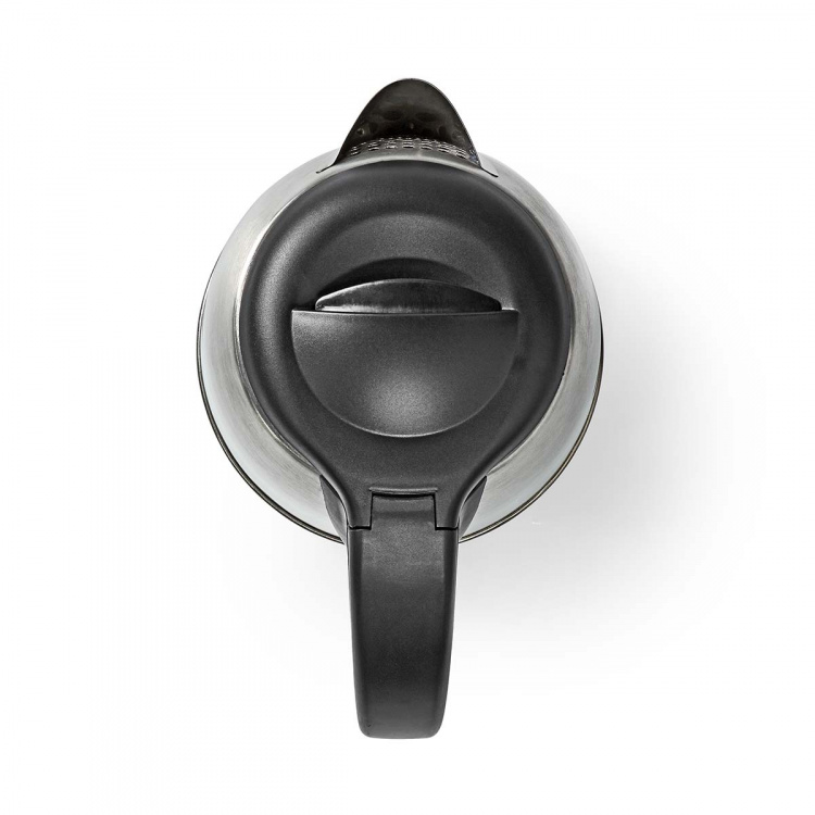 Nedis Electric Kettle | 1.7 l | Stainless Steel | Aluminium / Black | Rotatable 360 degrees | Concealed heating element | Strix® controller | Boil-dry protection