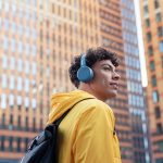 On-ear Bluetooth Hörlurar Blå