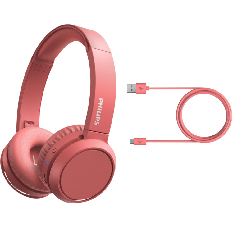 Philips On-ear Bluetooth Headphones Red