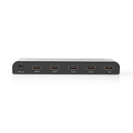 Nedis HDMI™ Splitter | 4 port(s) | 4x HDMI™ Output | 4K@60Hz | 18 Gbps | Metal | Anthracite