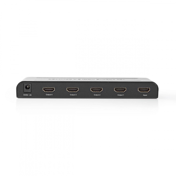 Nedis HDMI™ Splitter | 4 port(s) | 4x HDMI™ Output | 4K@60Hz | 18 Gbps | Metal | Anthracite