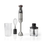 Nedis Hand Blender | 800 W | Speed settings: Variable Speed Control | Chopper | Aluminium / Black